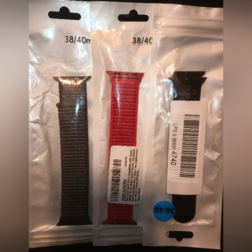 38/40MM Apple Compatible Watch Bands 3 Asst.